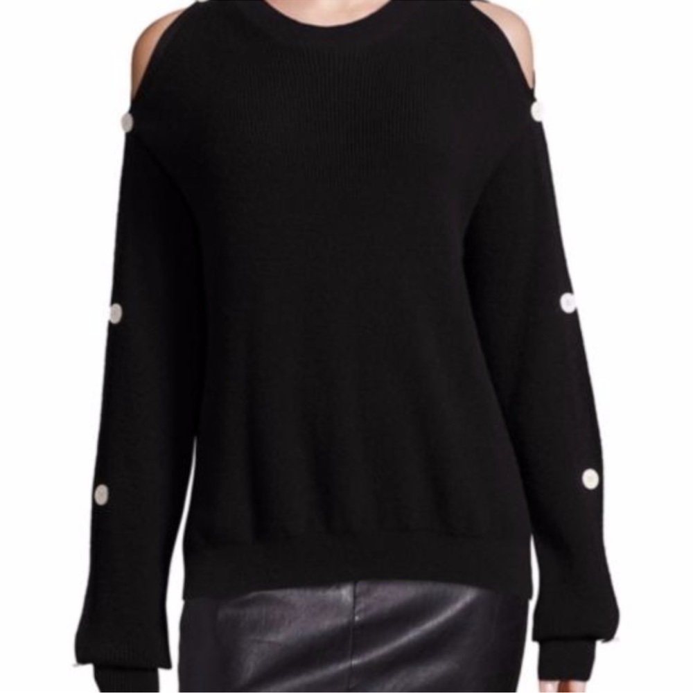 Helmut Lang Black Cashmere Blend Sweater - Picture 2 of 7